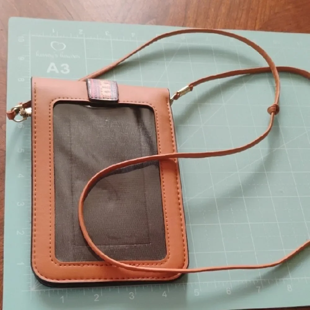 (1020) Brown and Black Crossbody Phone Holder